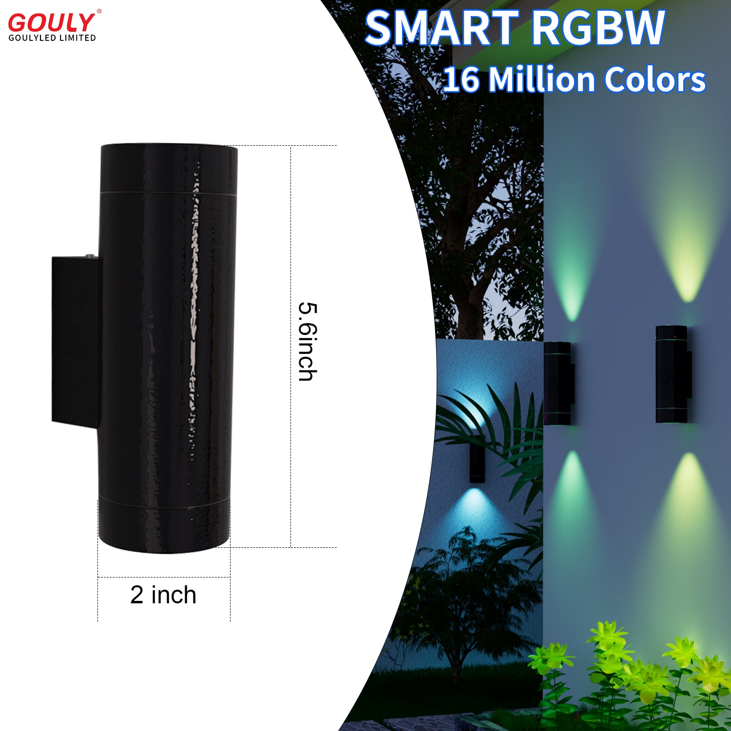 gouly Direct Sales Porch Garden Led up and Down Outdoor Wall Light Dc24v 6w Ip65 up and Down Led Wall Lamp