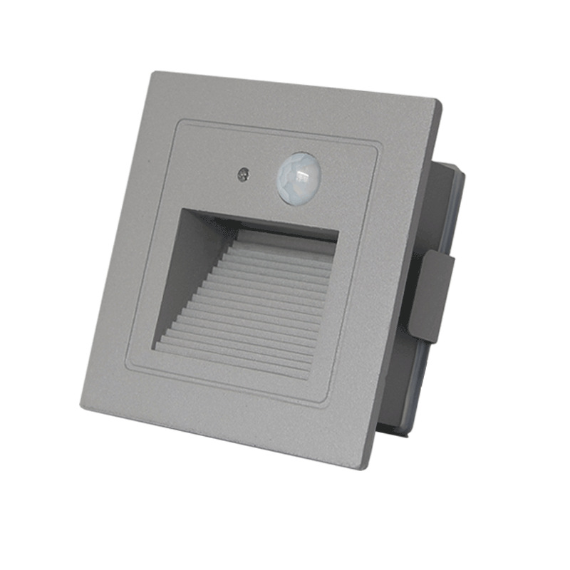 Outdoor Led Embedded Footlight 3W Stair Corridor Wall Lamp Sensing Step Light With Motion Sensor