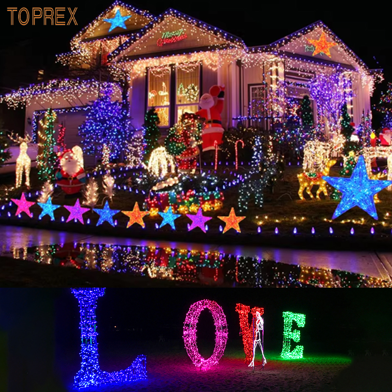 Custom Waterproof Christmas Fairy String Warm White Festoon LED Icicle Lights for Party Wedding Festival Outdoor Decoration