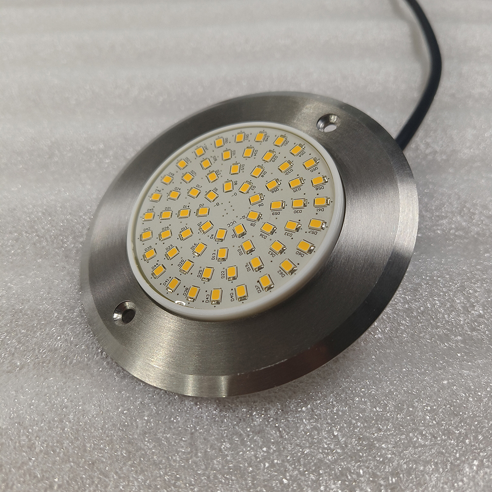 Multi-Functional Yaokingled YK-SP615M White Ultra Thin Slim 316L SS 6W DC12V Waterproof Led Lights for Inground Swimming Pools