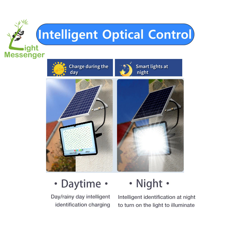 Light Messenger Best Sale Stadium Garden Court Courtyard Outdoor Security Solar Powered Floodlight Reflector 100W 150W 200W 300W LED Solar Flood Lamp