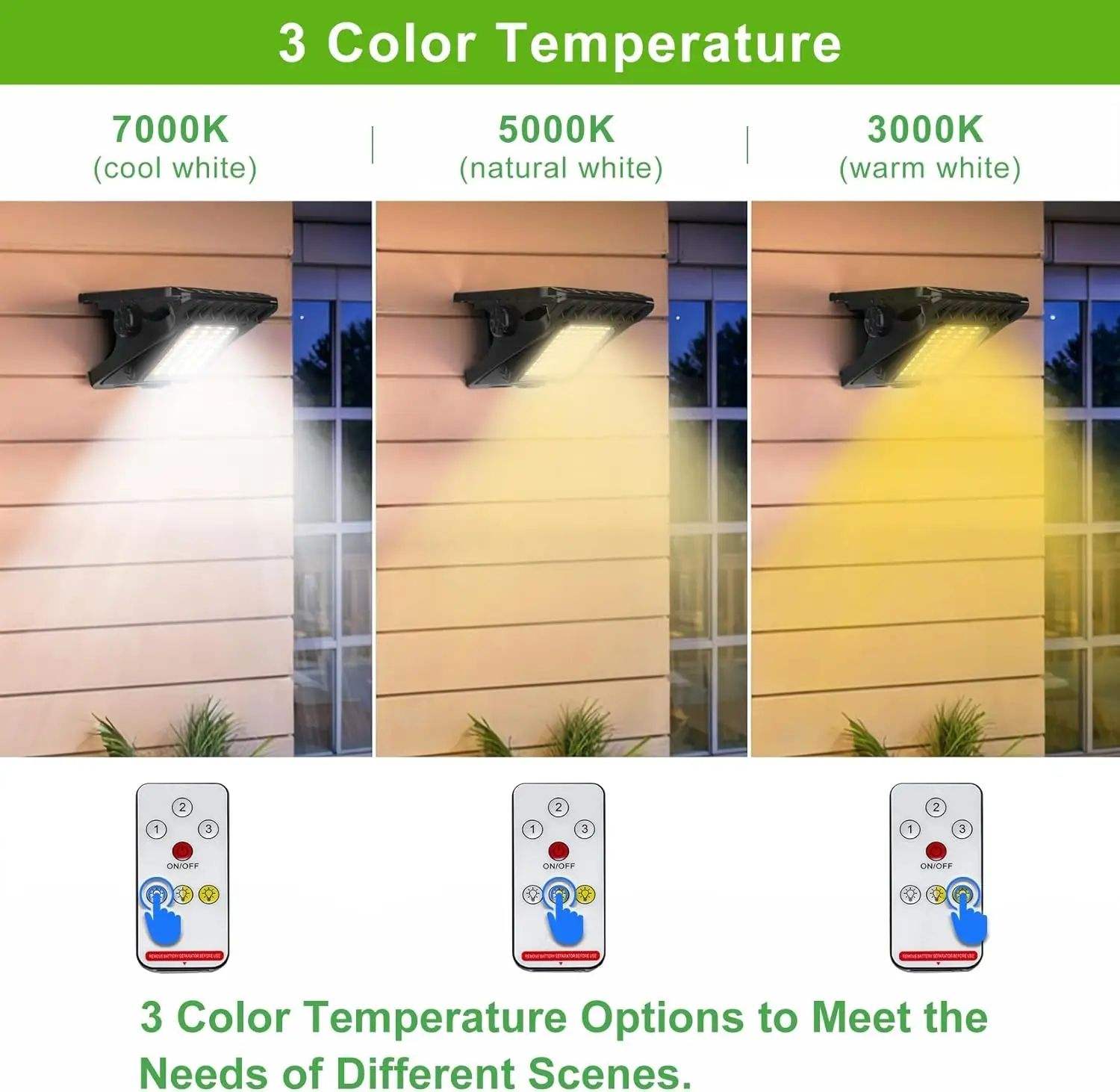 High Brightness 90LED &amp; 118LED Solar Security Lights Outdoor Clip-On Motion Sensor Lights for Garden IP65 Rated