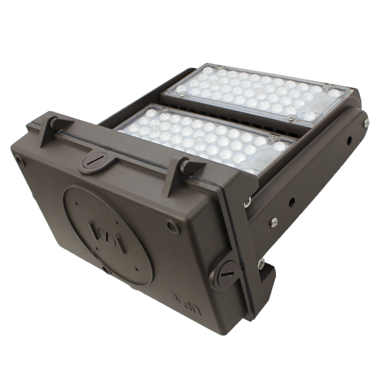 7 Years Warranty Dusk to Dawn Exterior Wall Light Fixture up and Down Rotatable 80w 100 120w 150w Led Wall Pack Light Dlc Etl