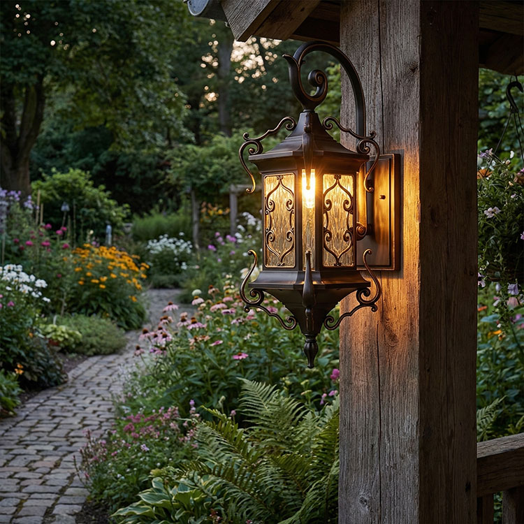 Cast Aluminum Vintage Outdoor Wall Lantern Waterproof IP65 Antique Exterior Wall Sconce for Villa Porch &amp; Patio