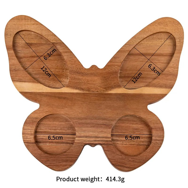 Butterfly Acacia Wood Cutting Board, Chopping Board for Kitchen, Cheese, and Food Serving Tray, Charcuterie