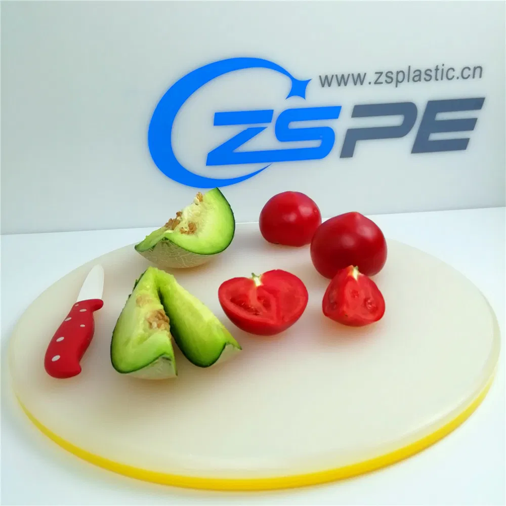 Zspe Eco Friendly HDPE Thick Plastic Chopping/Cutting Board with Juice Groove