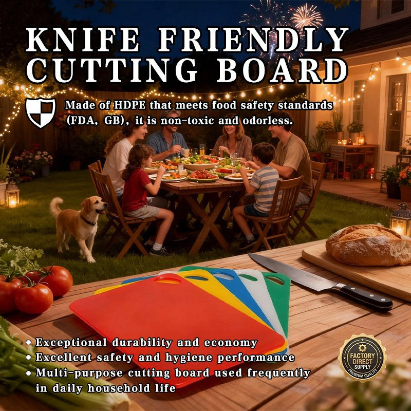 Extra Large PE Cutting Board Durable Non-Slip for Professional Kitchens