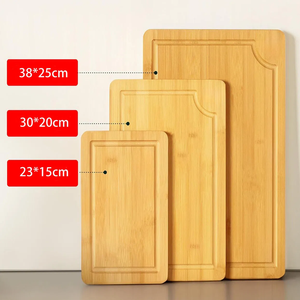 Natural Bamboo Wooden Cutting Board Chopping Board Laser Logo Available