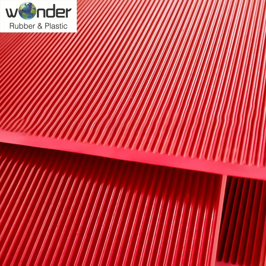 Fine Rib Wide Rib Composite Ribbed Corrugated Grooved Rubber Floor Sheet Mat