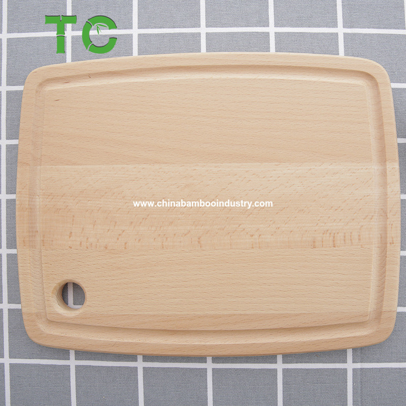 Customized Large Beech Wood Cutting Board with Juice Groove/ Chopping Board, Butcher Block