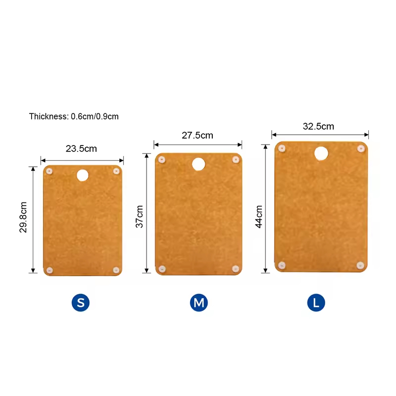 Wood Fiber Chopping Boards Brown Yellow Black Antibacterial Pine Fiber Cutting Board