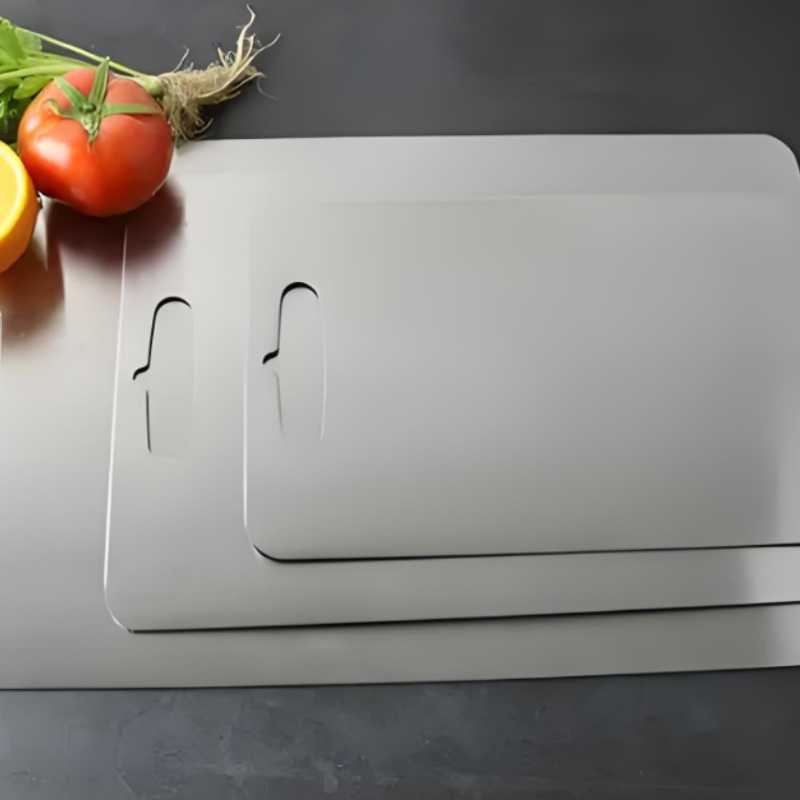Custom Household Hanging Antibacterial Mildew Resistant Stainless Steel Titanium Cutting Board Price