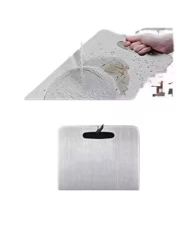 New Double Sided Non-Slip Titanium Cutting Board Food Grade Pure Stainless Steel Chopping Blocks for Home Kitchen