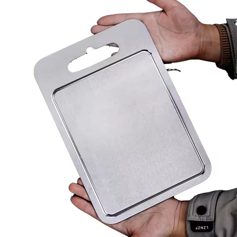 Pure Titanium Double-Sided Chopping Board Dishwasher Safe Food Grade Kitchen Cutting Board Dinnerware Set with Sink