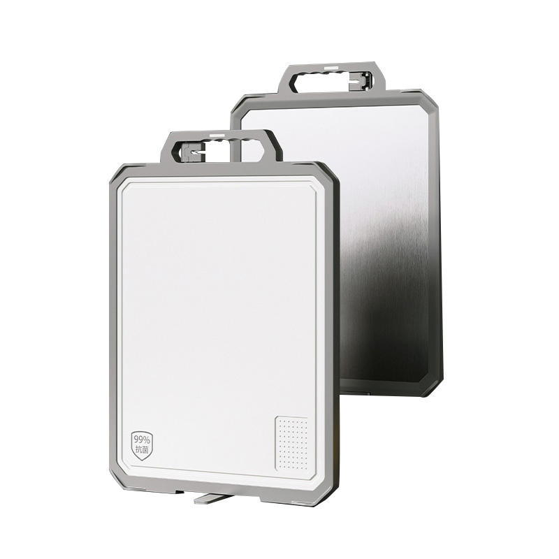 Double Sided Household Vegetable Fruit Chopping Board Meat Anti Bacterial Stainless Steel Cutting Board