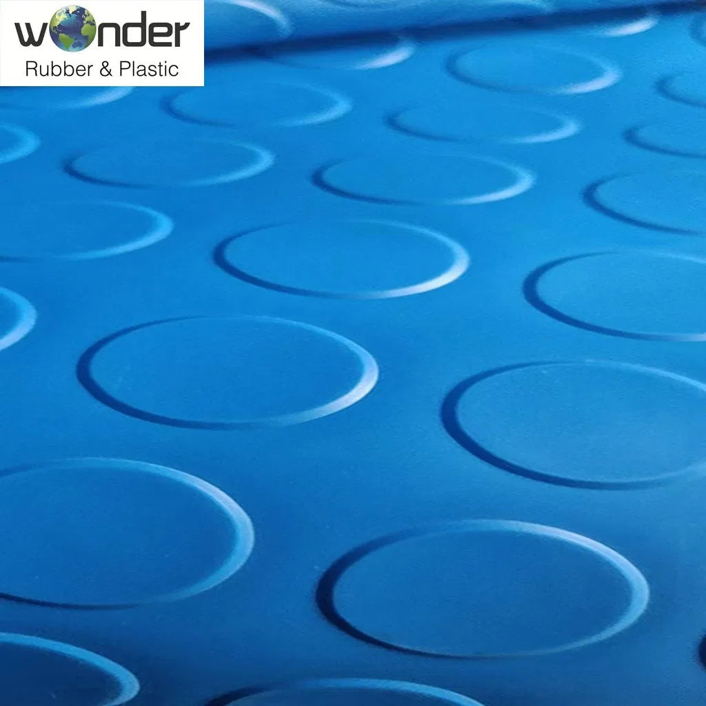 Sample Free Anti Slip Diamond Willow Leaf Rubber Sheet Mat Flooring Roll