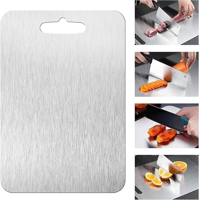 Factory Direct Sales of Strong, Durable, Antibacterial and Edible Grade Pure Titanium Cutting Board, Titanium Chopping Board