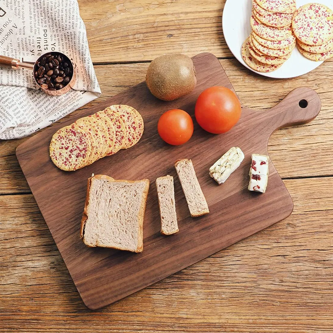 Wooden Steak Cutting Board Solid Acacia: Wood Meat Carving Board with Juice Grooves. Heavy Duty Handmade Serving Platter From Siammandalay