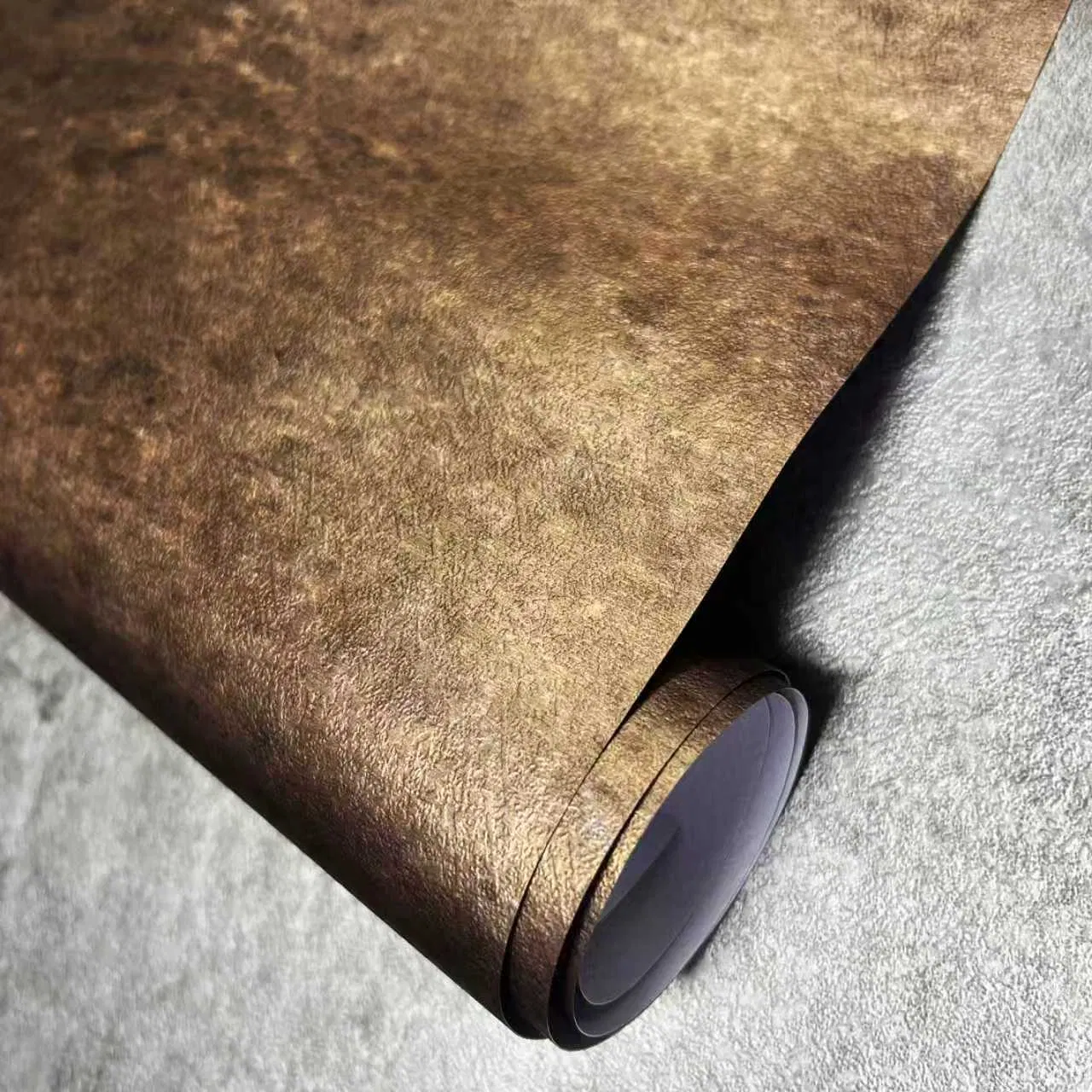 Rustic Metal Patterned PVC Film for Fireproof Interior Designs Manufacturer