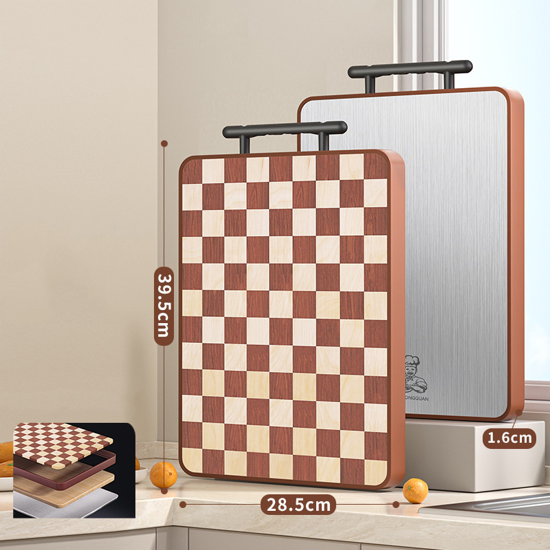 Premium Acacia Wood Chessboard Cutting Board for Chefs