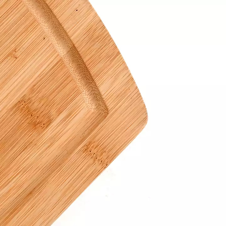 Extra Large Natural Oval Bamboo Chopping Board with Juice Grooves