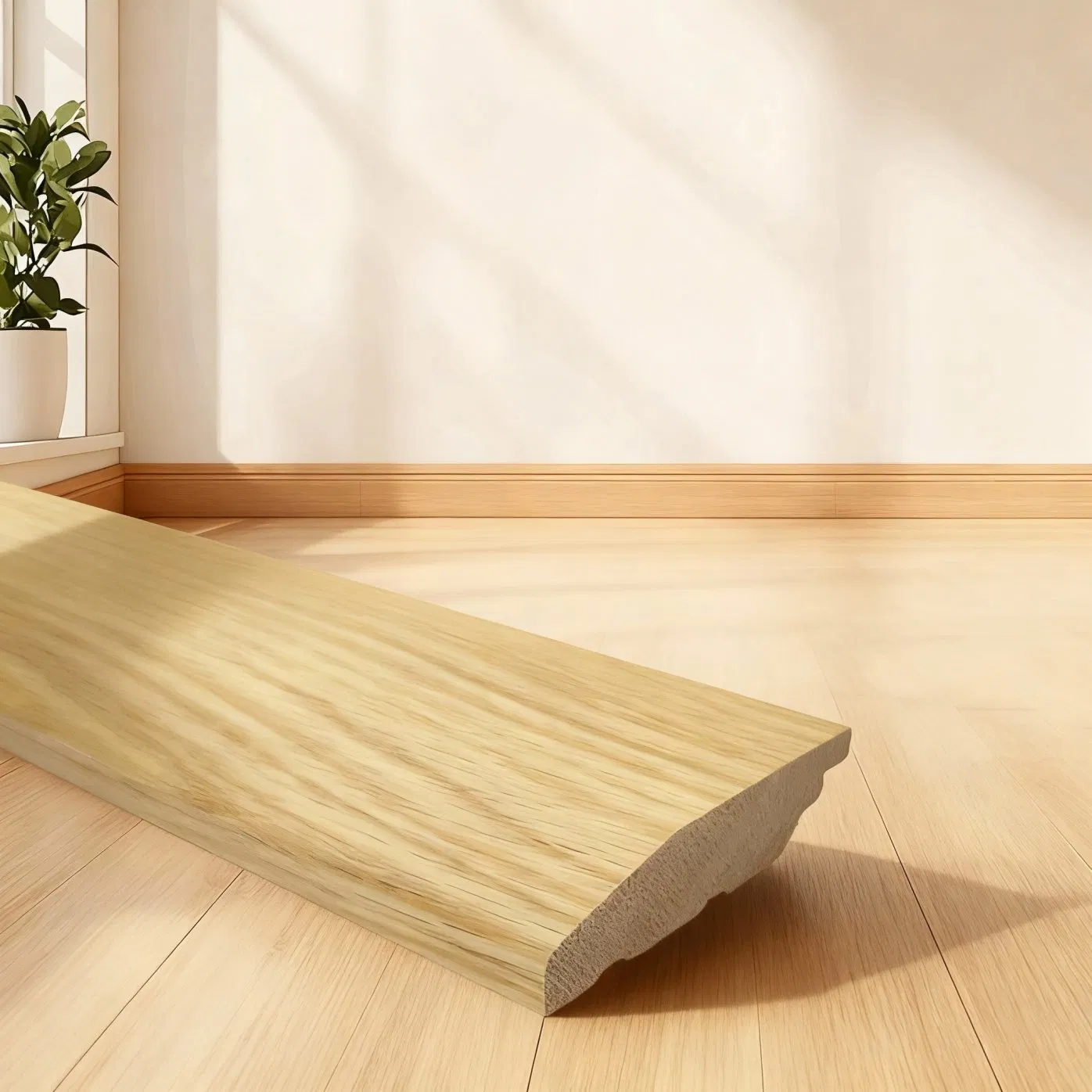Non Slip Textured Surface Solid Wood Baseboard for Enhanced Safety in Commercial Settings