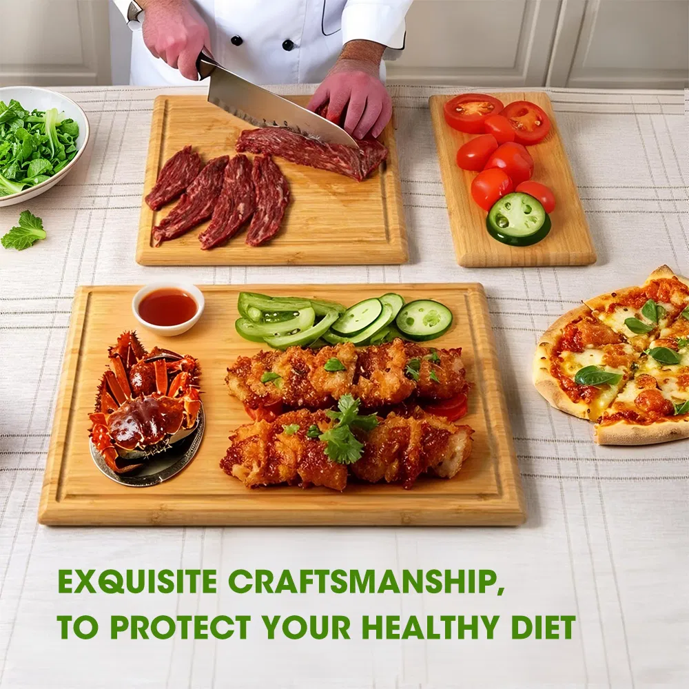 Factory Direct Sale Eco-Friendly High-Quality Household Bamboo Cutting Board for Kitchen