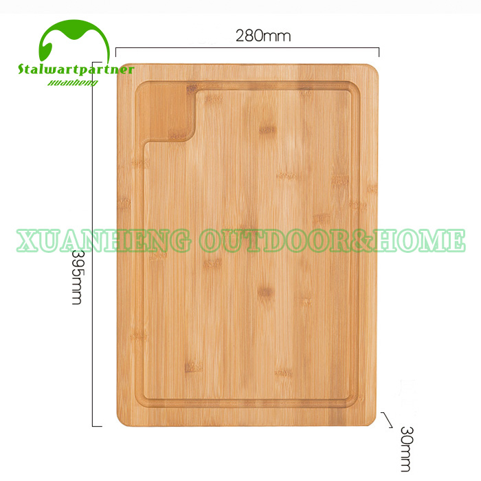 Natural Extra Large Kitchen Bamboo Cutting Board with Juice Groove