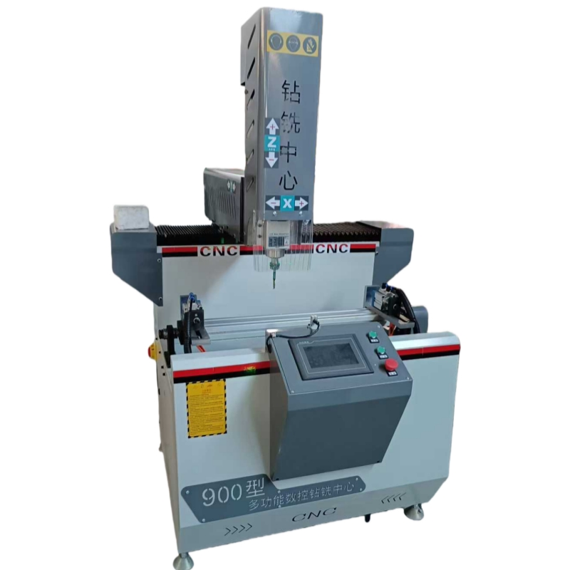 3 Axis Double Head Automatic CNC Milling Drilling Machine for Aluminum Minimalist Door Key Features PLC Engine Core Components