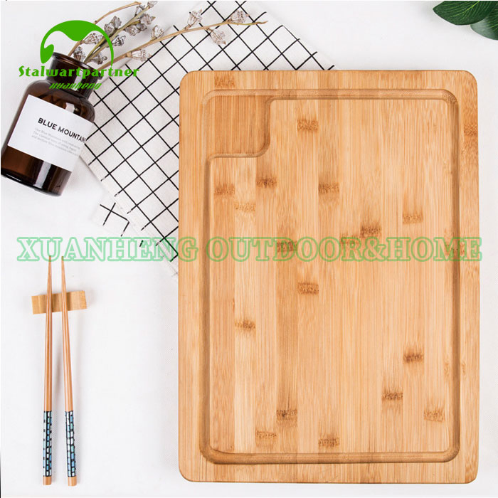 Natural Extra Large Kitchen Bamboo Cutting Board with Juice Groove