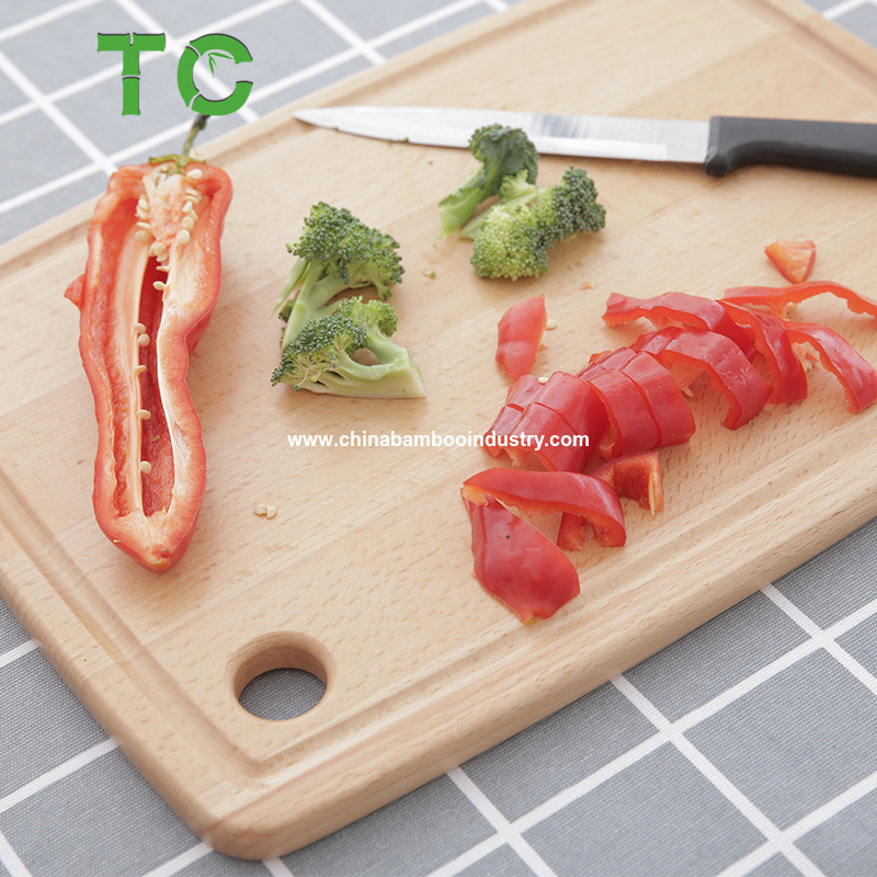 Customized Large Beech Wood Cutting Board with Juice Groove/ Chopping Board, Butcher Block