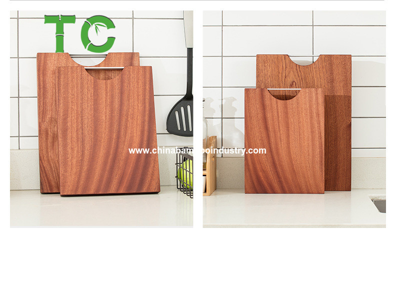 Ebony Extra Large Wood Cutting Board for Kitchen Thick Butcher Block Chopping Board with Handle