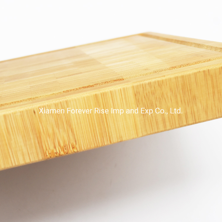 Natural and Durable End Grain Solid Bamboo Board Cutting with Juice Groove