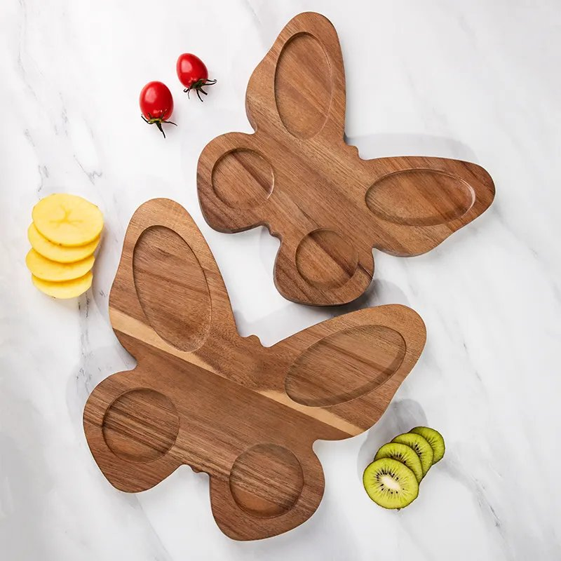 Butterfly Acacia Wood Cutting Board, Chopping Board for Kitchen, Cheese, and Food Serving Tray, Charcuterie