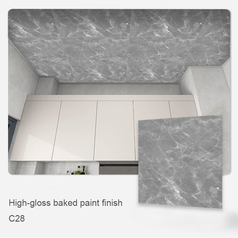 Hot Sale Marble-Patterned Ceiling Design for PVC Ceiling Home Office Decor