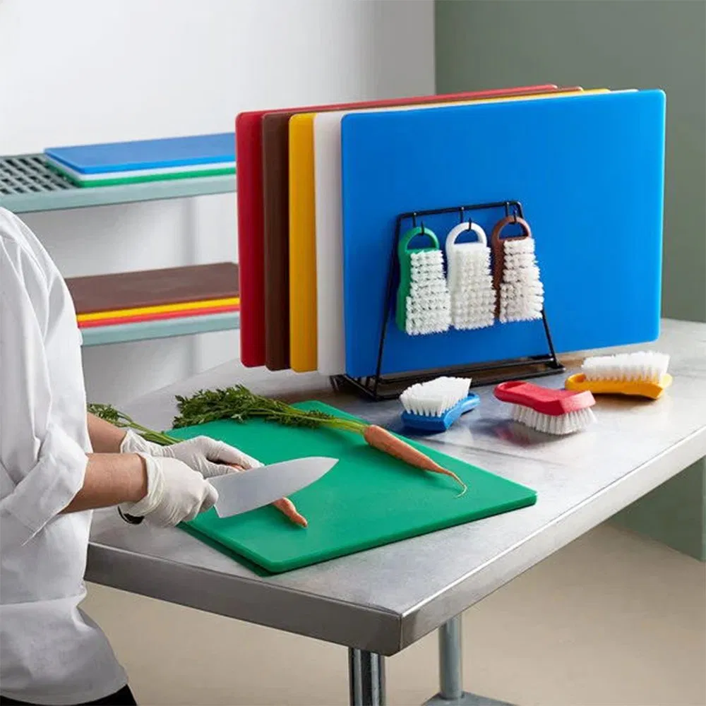 Zspe Extra-Large HDPE Chopping Board for Bulk Meal Prep and Catering Needs