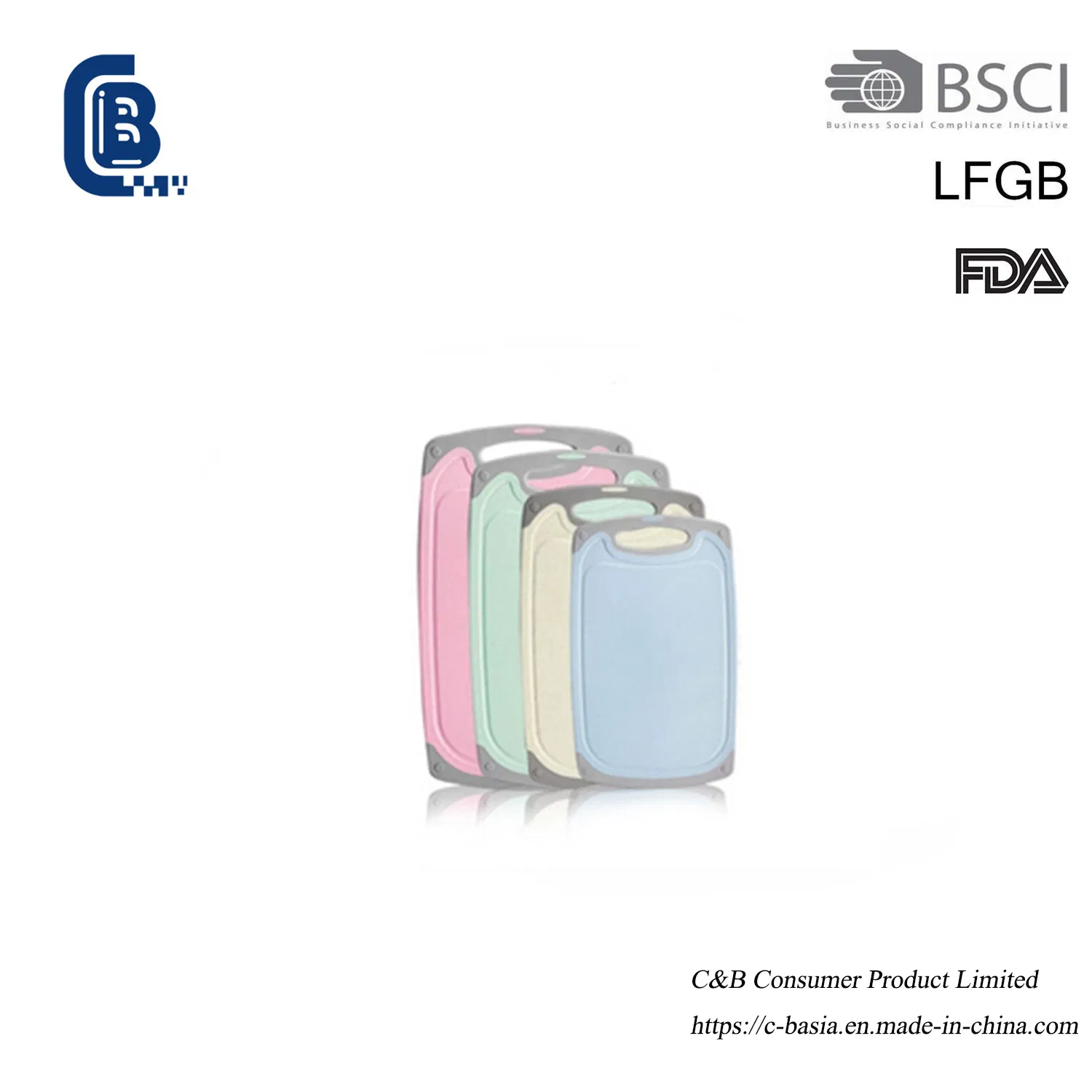 Dishwasher Safe Non-Slip Chopping Board - Wheat Straw Heavy-Duty Plastic