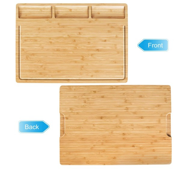 Kitchenware Extra Large Rectangular Natural Organic Bamboo Cutting Board Kitchen Wood Chopping Board Blocks with Juice Grooves