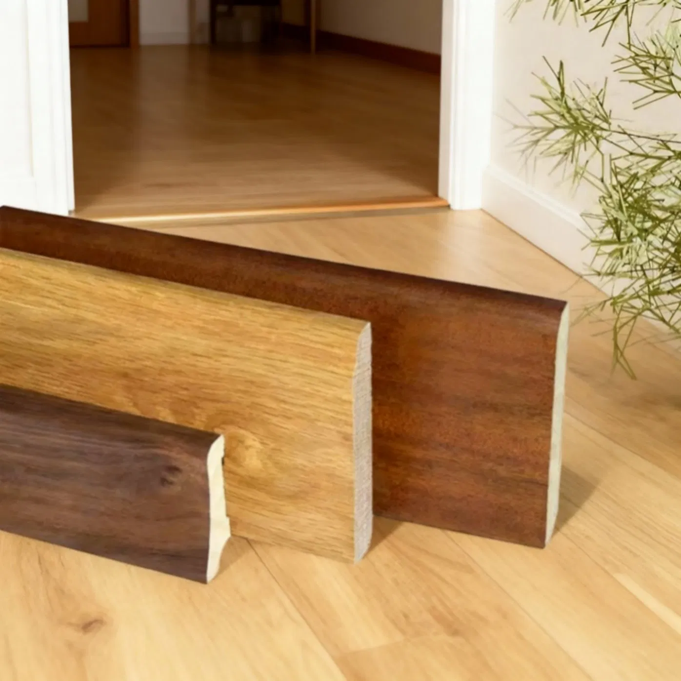 Non Slip Textured Surface Solid Wood Baseboard for Enhanced Safety in Commercial Settings