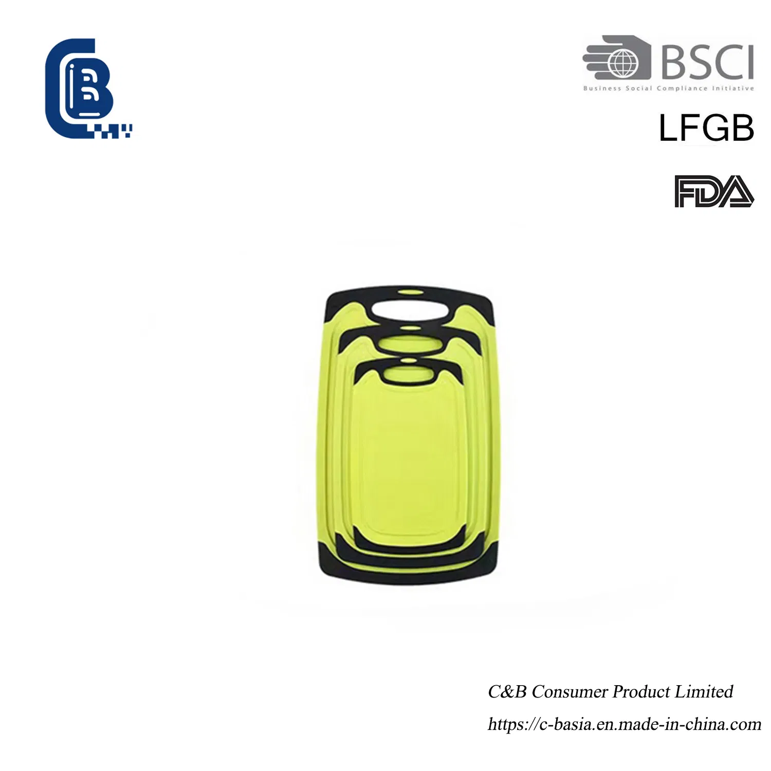 Dishwasher Safe Heavy Duty Kitchen Plastic Chopping Cutting Board with Juice Grooves