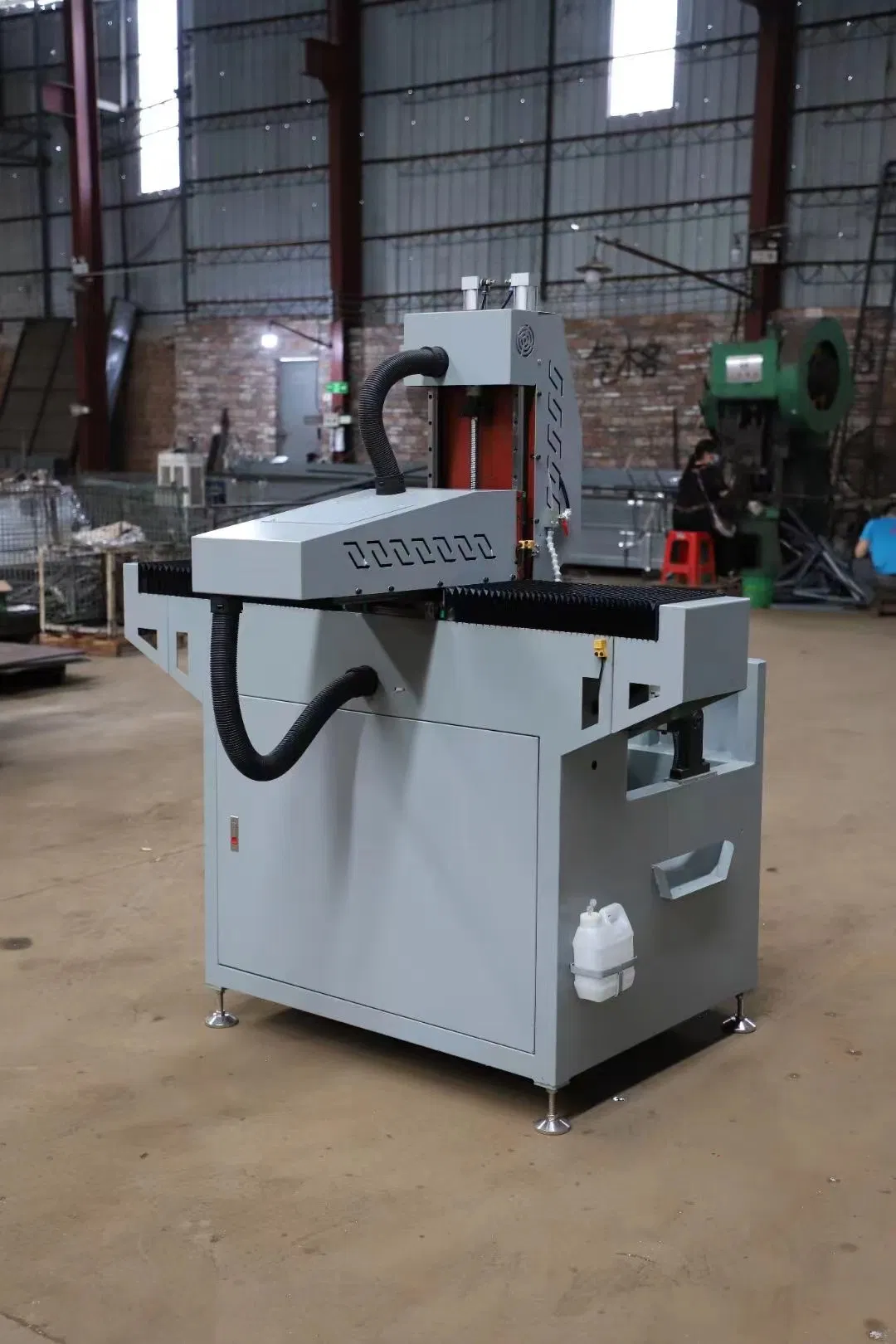 3 Axis Double Head Automatic CNC Milling Drilling Machine for Aluminum Minimalist Door Key Features PLC Engine Core Components