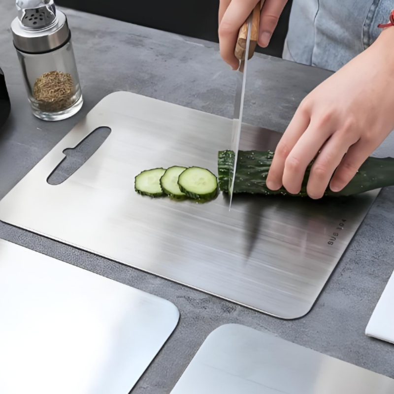 Custom Household Hanging Antibacterial Mildew Resistant Stainless Steel Titanium Cutting Board Price