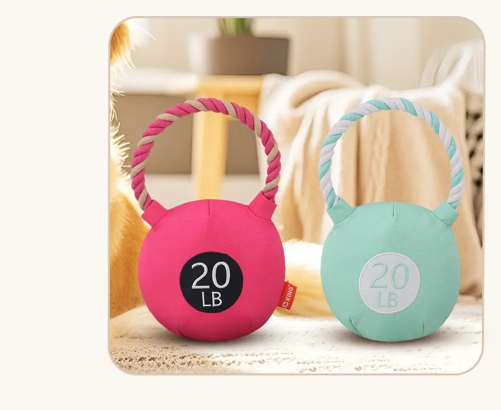 Rope dumbbell pet toy detail 7