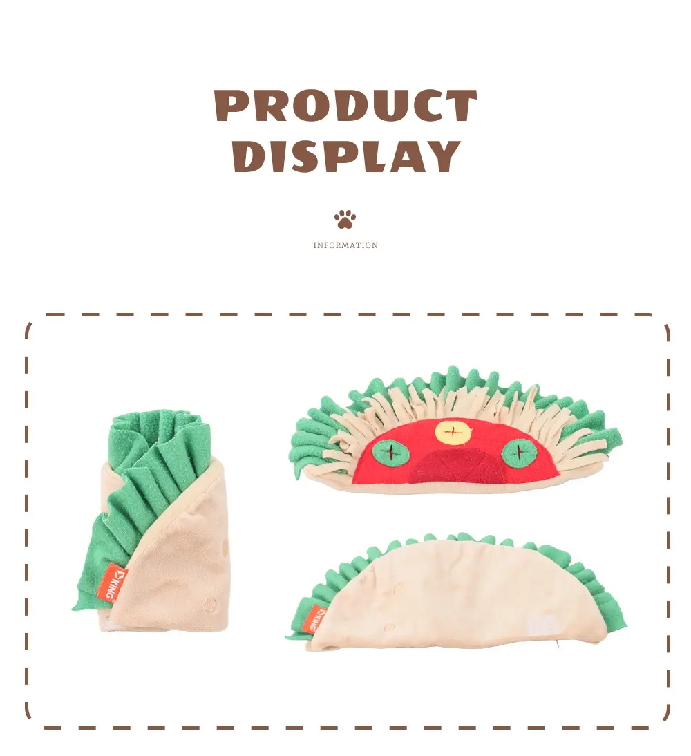 Food-shaped Pet Plush Toys: Snuffle Burrito, Snuffle Chicken Rolls