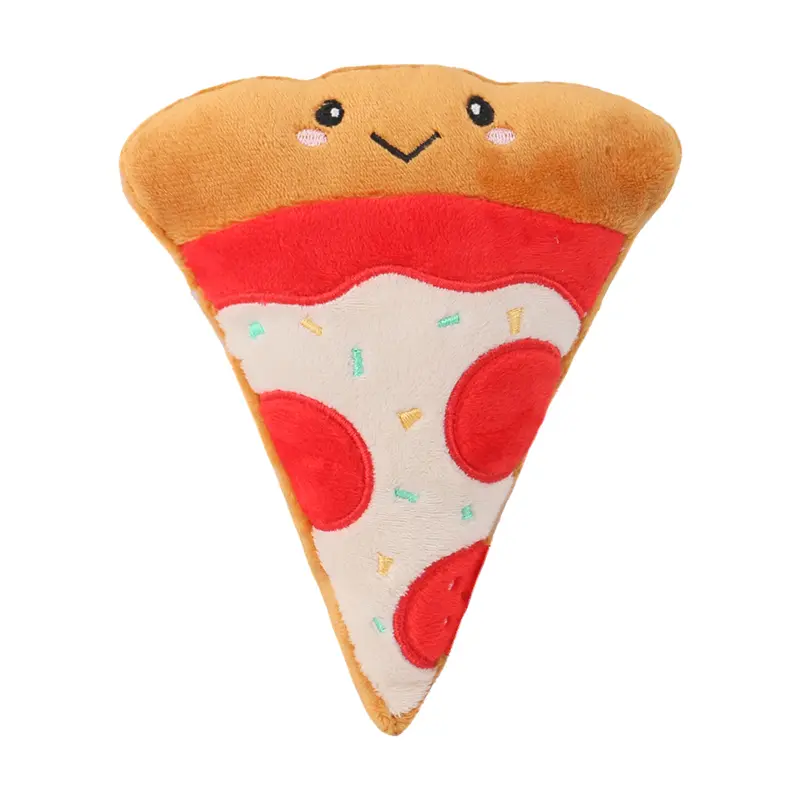 Custom Adorable Pet Plush Toys in Fun Shapes：Hamburg，Popcorn，Pizza，French fries Suppliers, Factories