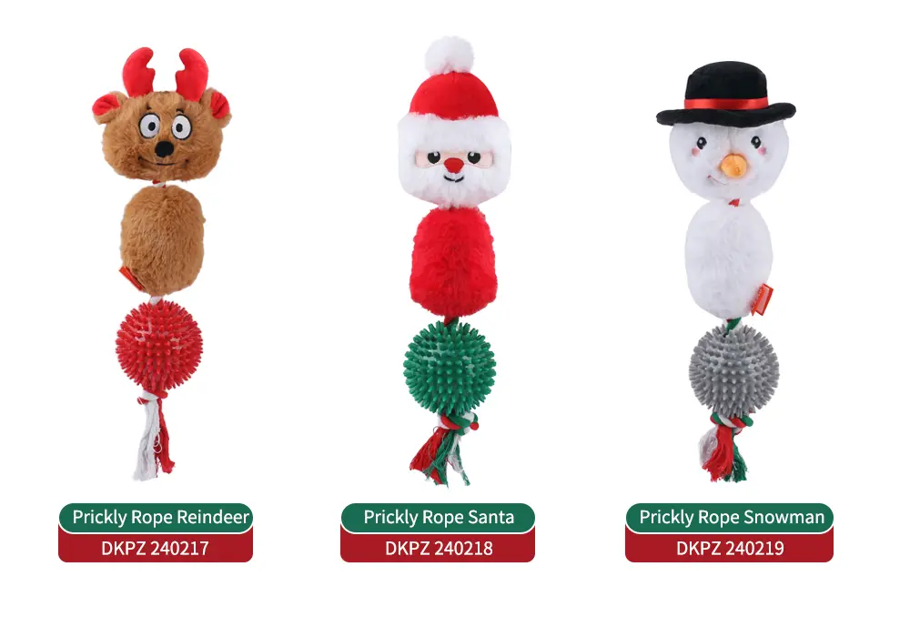 Christmas Dog Plush Toy Santa