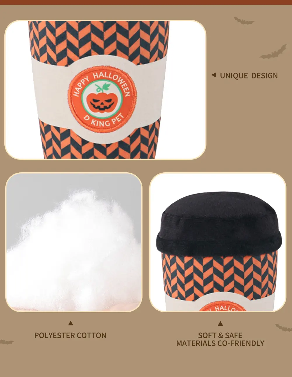 Halloween Coffee Cup Plush Toy 3