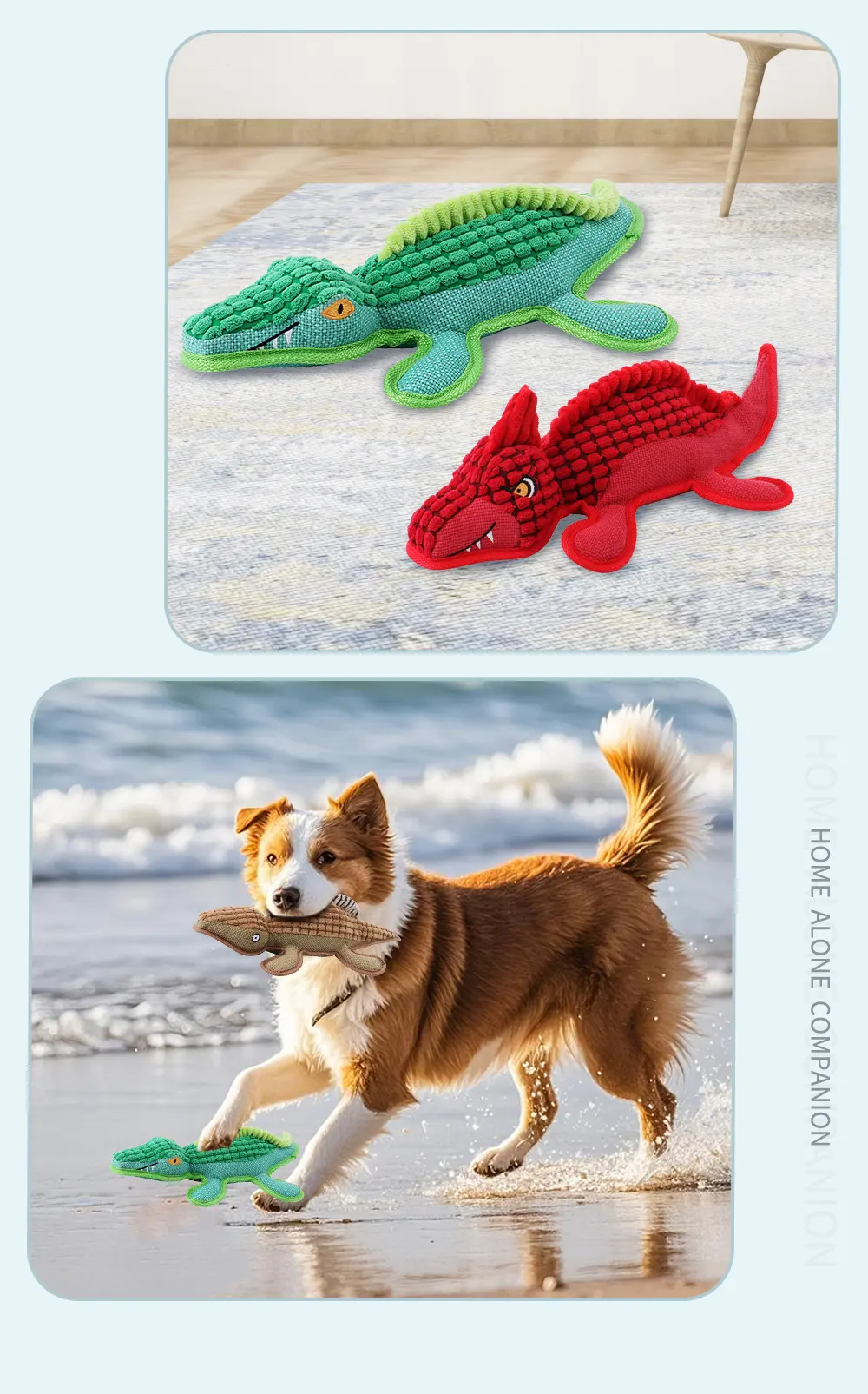 Dinosaur Pet Toy Brown