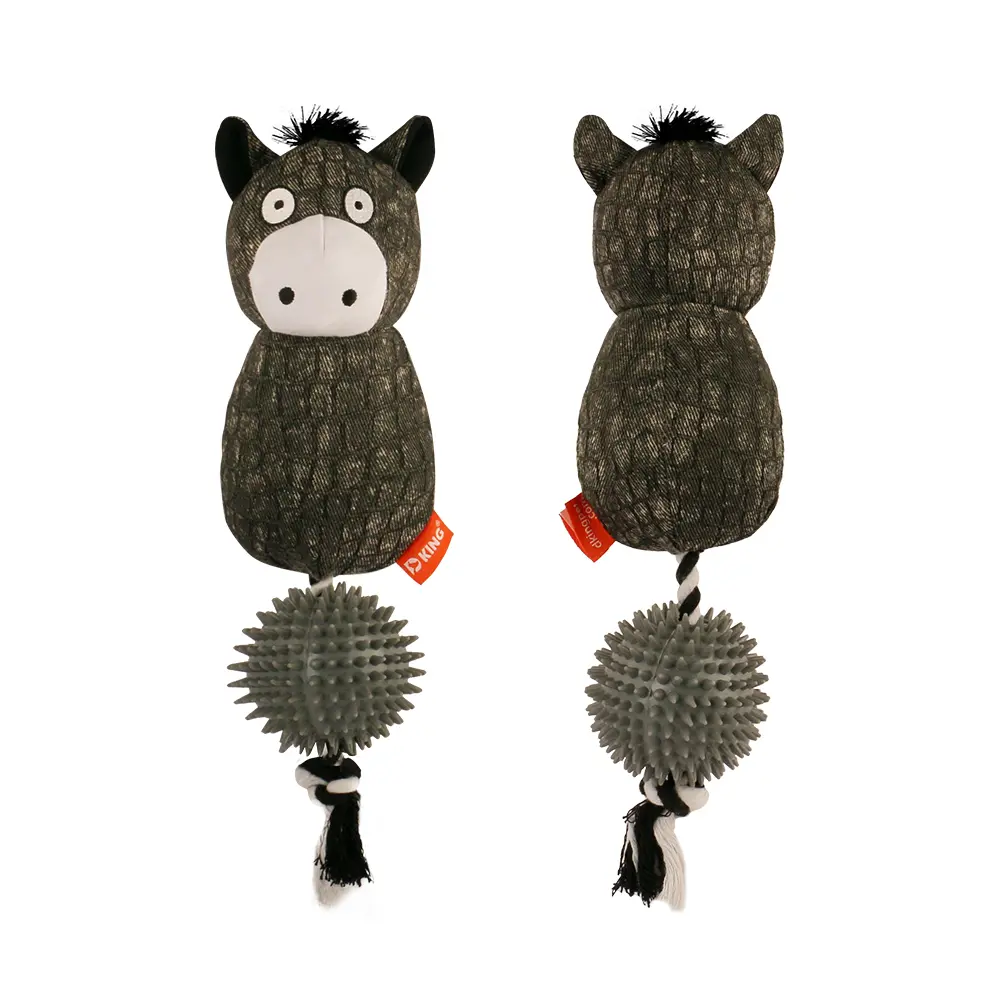 Wholesale 2025 New Product Classic Animal Shape Sturdy Dog Toy Collection Donkey with Thorn Ball Manufacturers, Factory