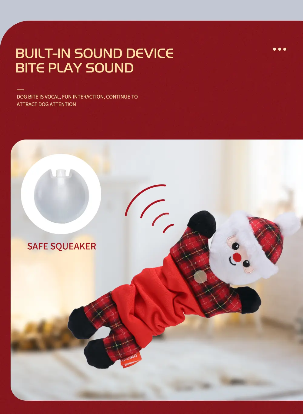 Christmas Elastic Dog Toy 2